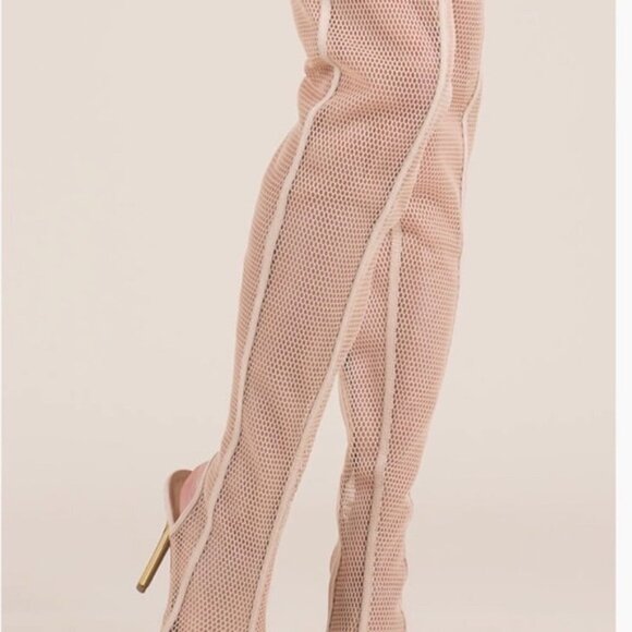 Wild diva mesh over the knee boots size 5.5 - Picture 3 of 15